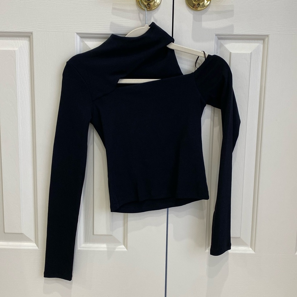 Zara long sleeve crop top